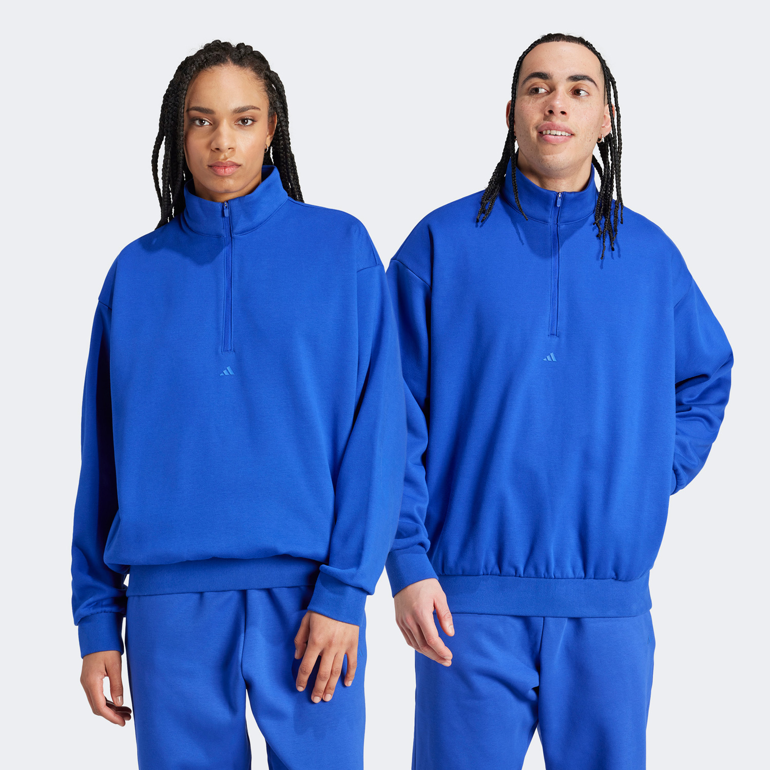 adidas Adi Bb 1/2 Zip Unisex Mavi Sweatshirt