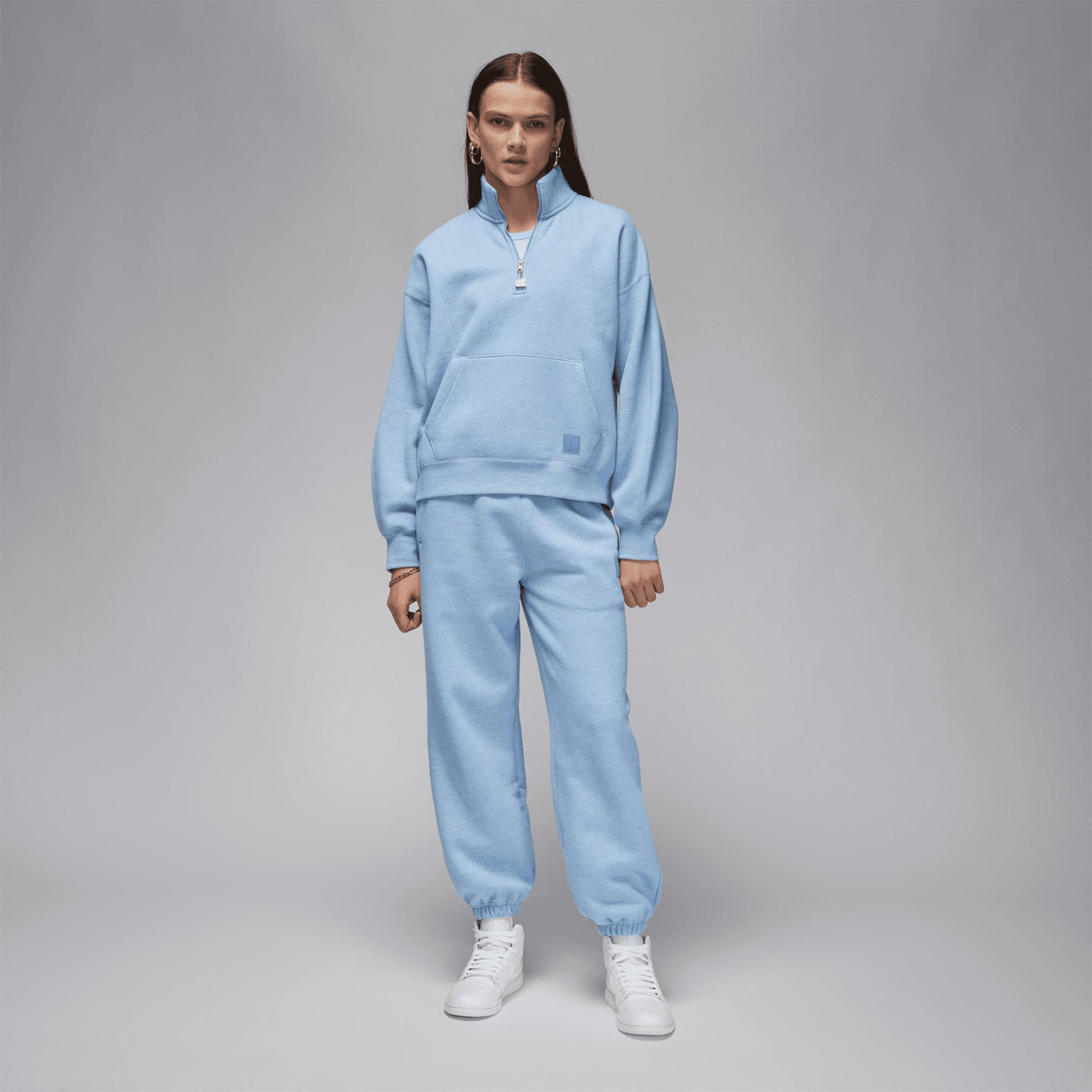  Jordan Flight Fleece Kadın Mavi Sweatshirt