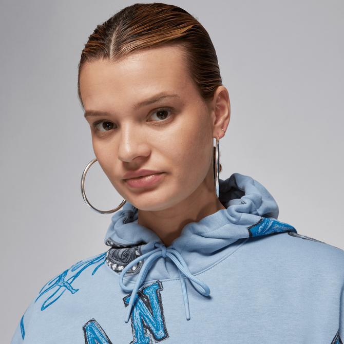  Nike Long Sleeve Top Kadın Mavi Hoodie
