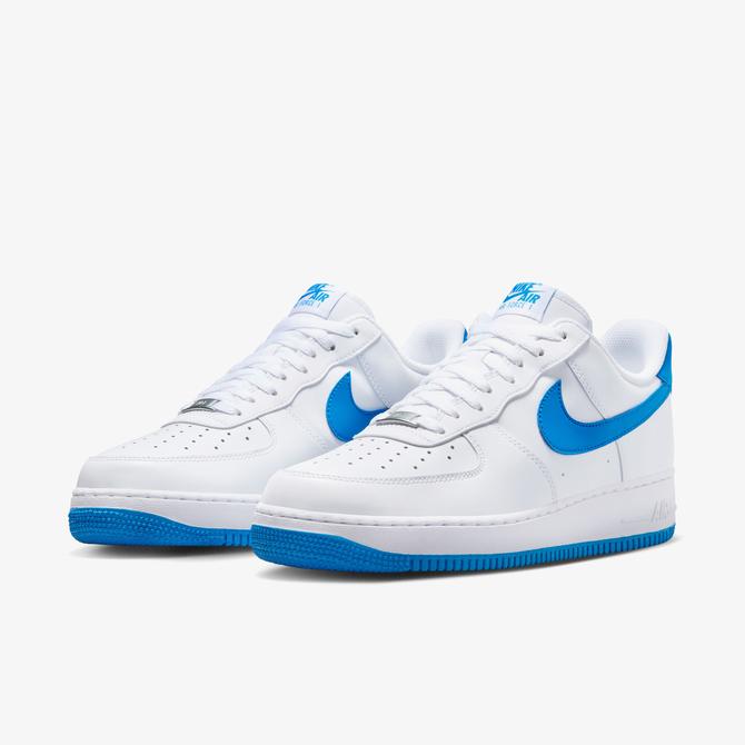  Nike Air Force 1 07 Sportswear Erkek Beyaz/Mavi Spor Ayakkabı
