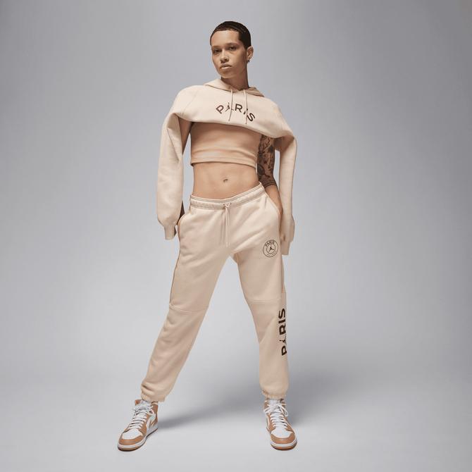 Nike Paris Saint-Germain Brooklyn Fleece Kadın Krem Eşofman Altı