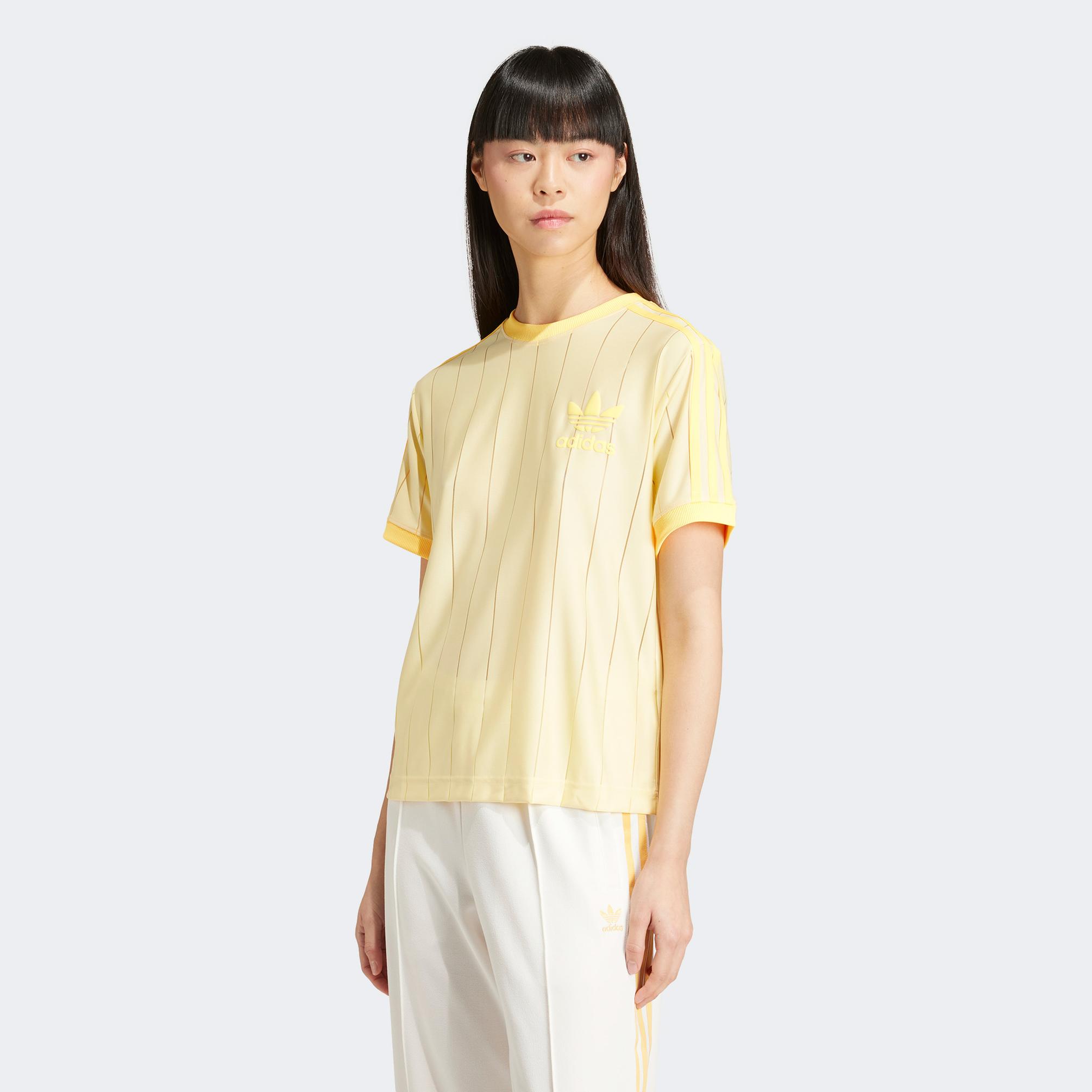  adidas Originals 3 Stripe Kadın Sarı T-Shirt