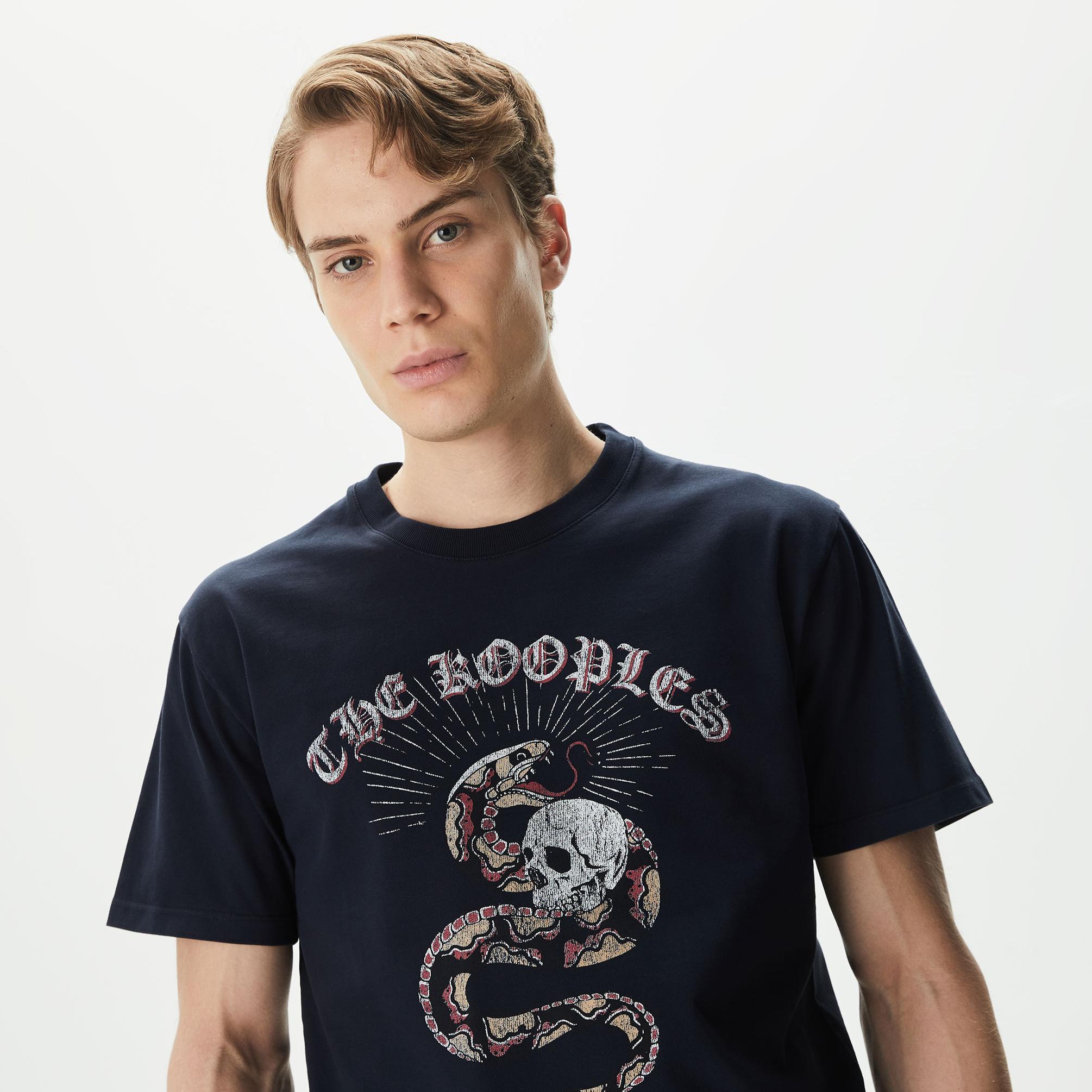  The Kooples Classic Erkek Lacivert T-Shirt