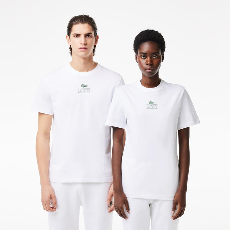 Lacoste Classic Unisex Regular Fit Beyaz T-Shirt