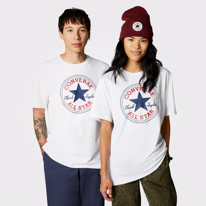  Converse Go-To All Star Patch Logo  Unisex Beyaz T-Shirt