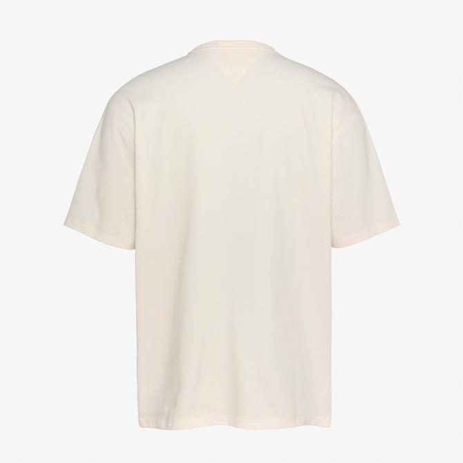  Tommy Jeans Ovz Luxe Serif Tj Ny Erkek Beyaz T-Shirt