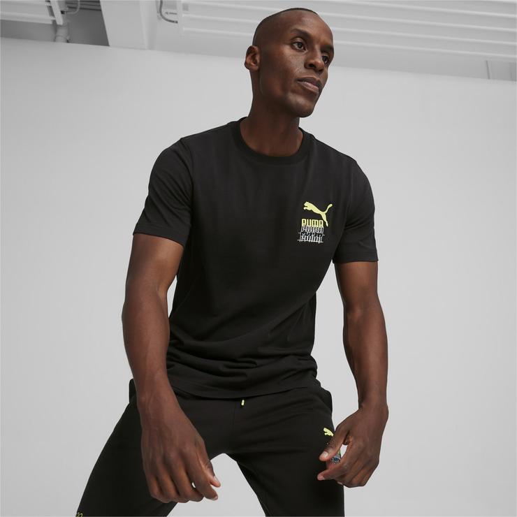 Puma Brand Love Graphic Erkek Siyah T-Shirt