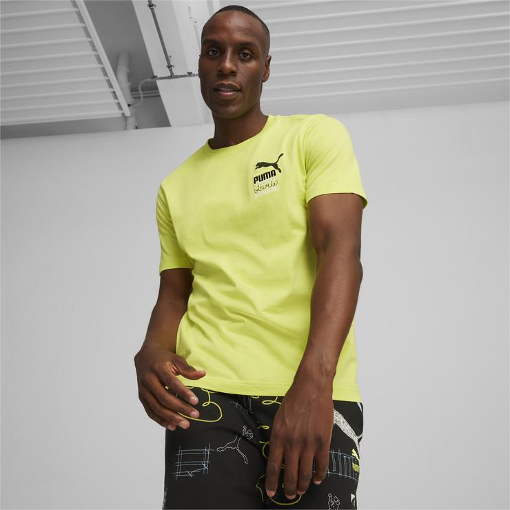 Puma Brand Love Graphic Erkek Sarı T-Shirt
