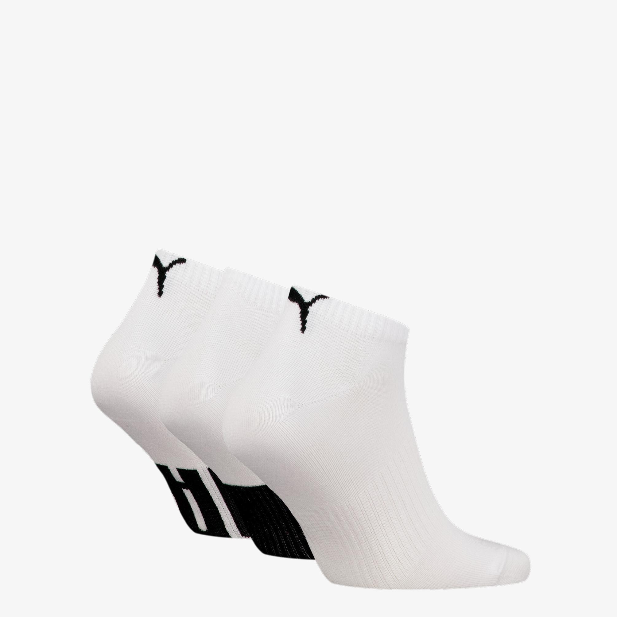 Puma Big Logo Sneaker 3'lü Unisex Beyaz Çorap