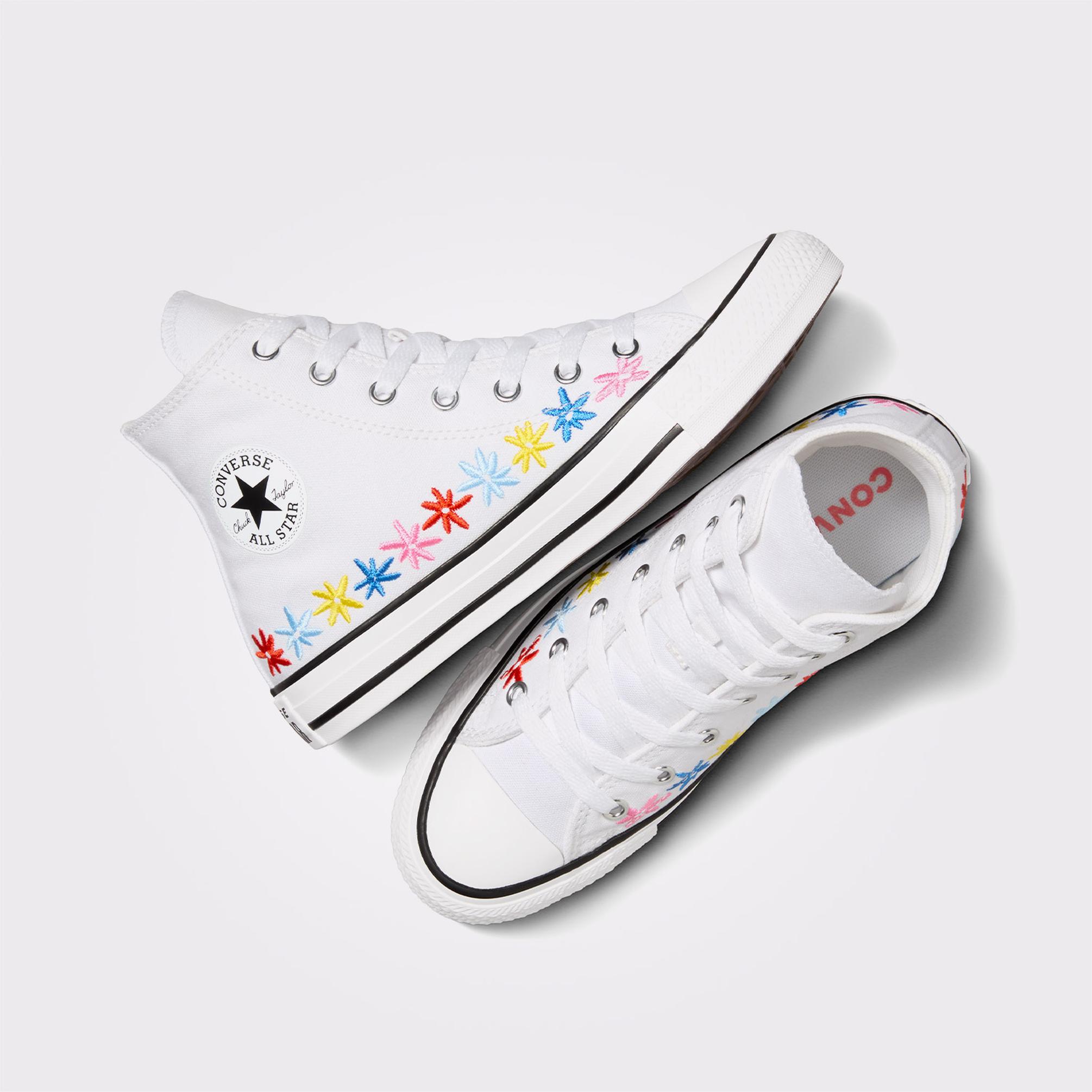 Converse Chuck Taylor All Star Floral Çocuk Beyaz Sneaker