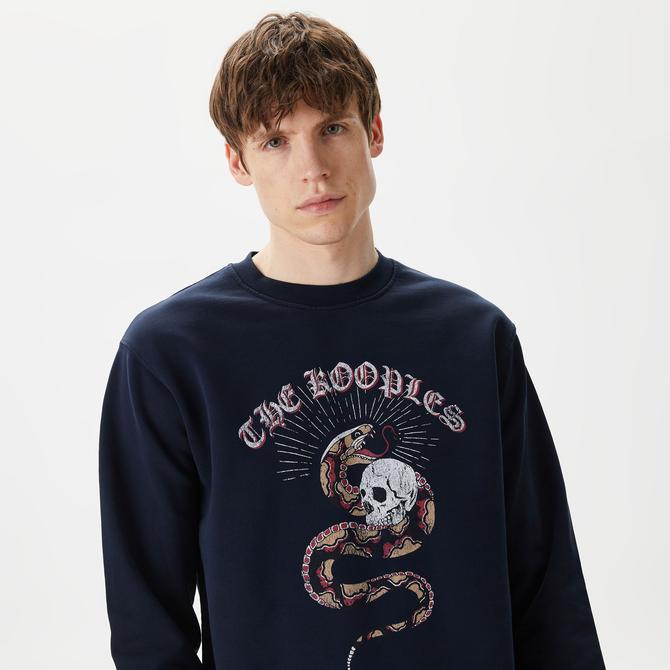  The Kooples Classic Erkek Lacivert Sweatshirt