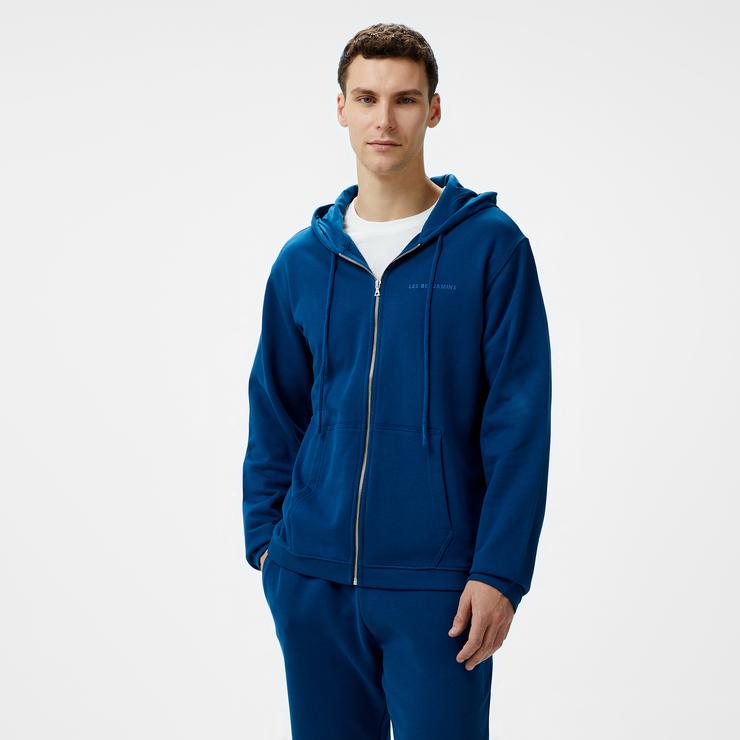 Les Benjamins Zip 302 Erkek Lacivert Hoodie