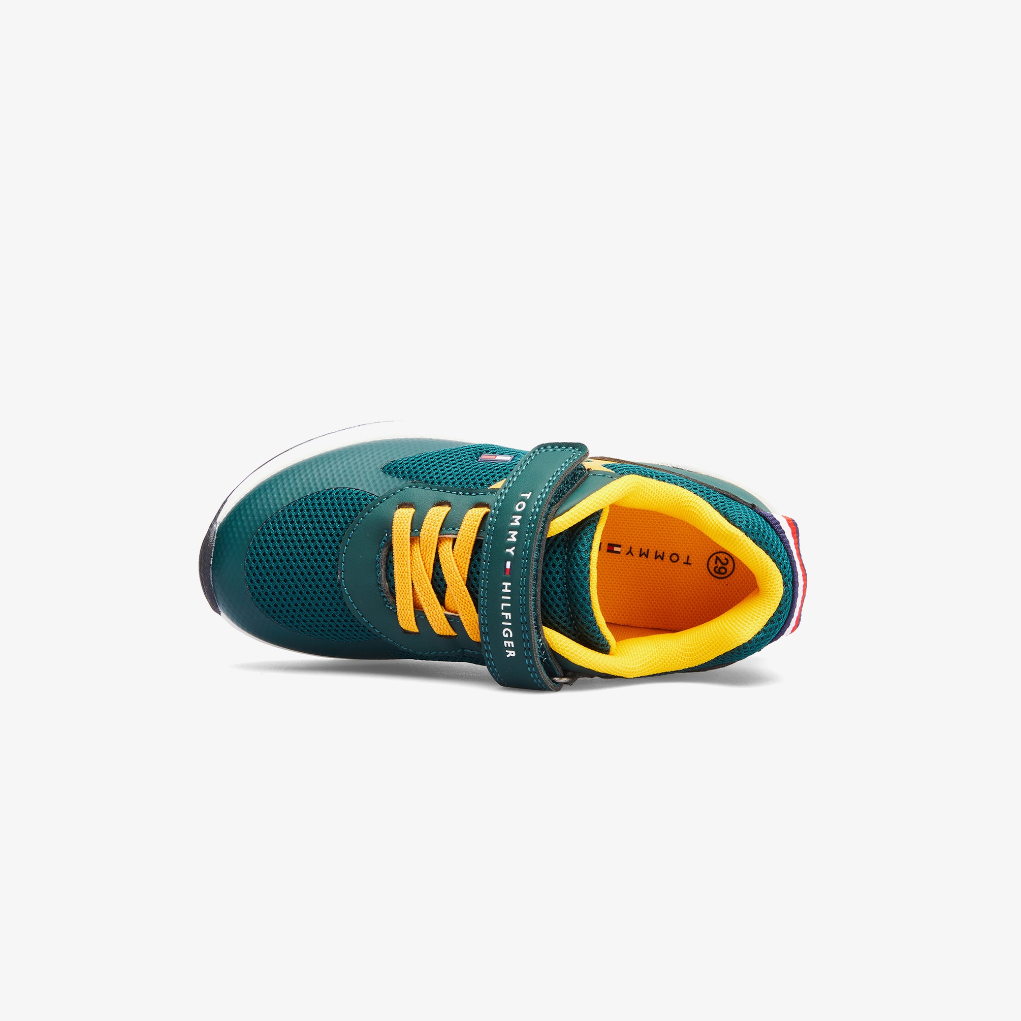  Tommy Hilfiger Flag Low Cut Velcro Çocuk Yeşil Sneaker