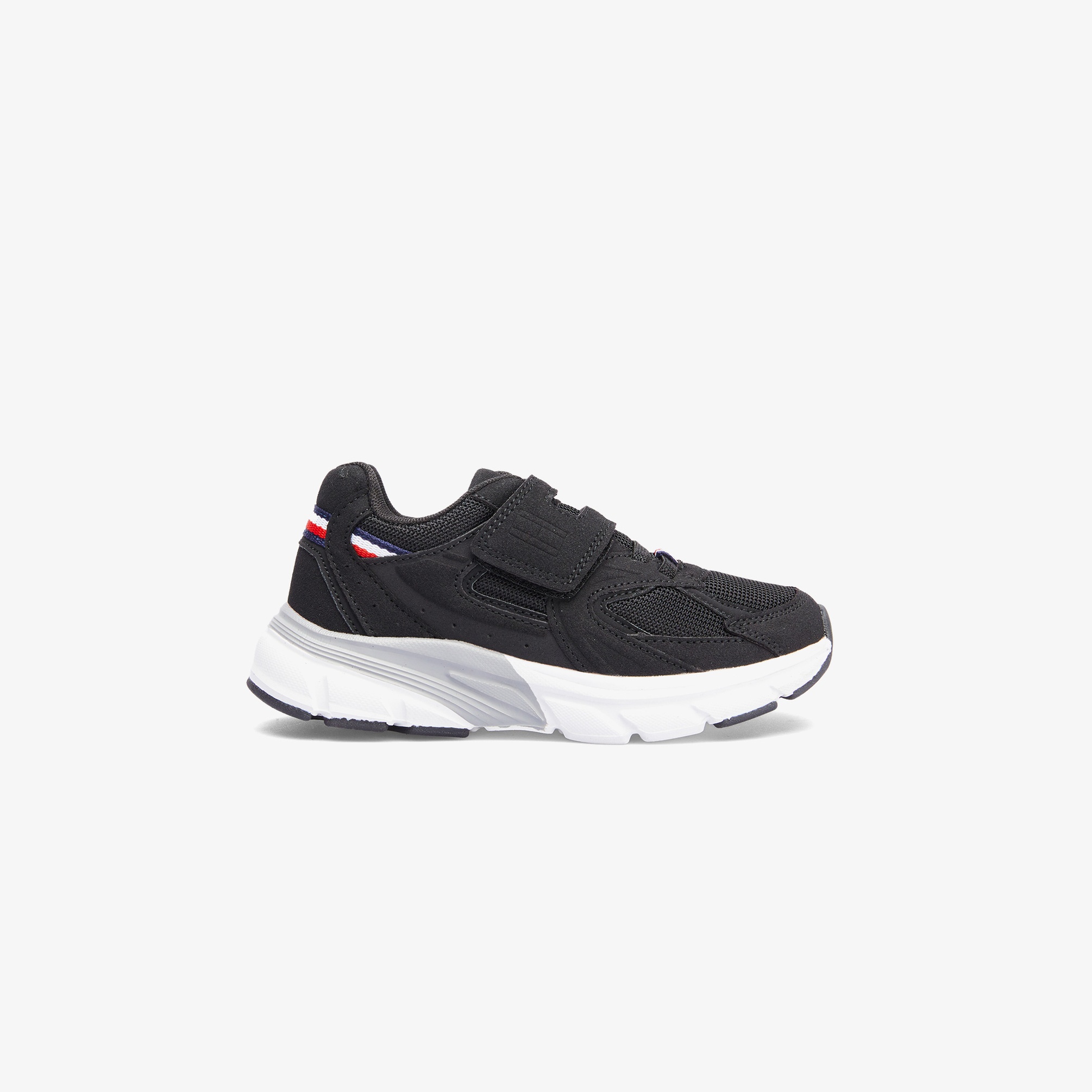  Tommy Hilfiger Flag Low Cut Lace Up Velcro Çocuk Siyah Sneaker