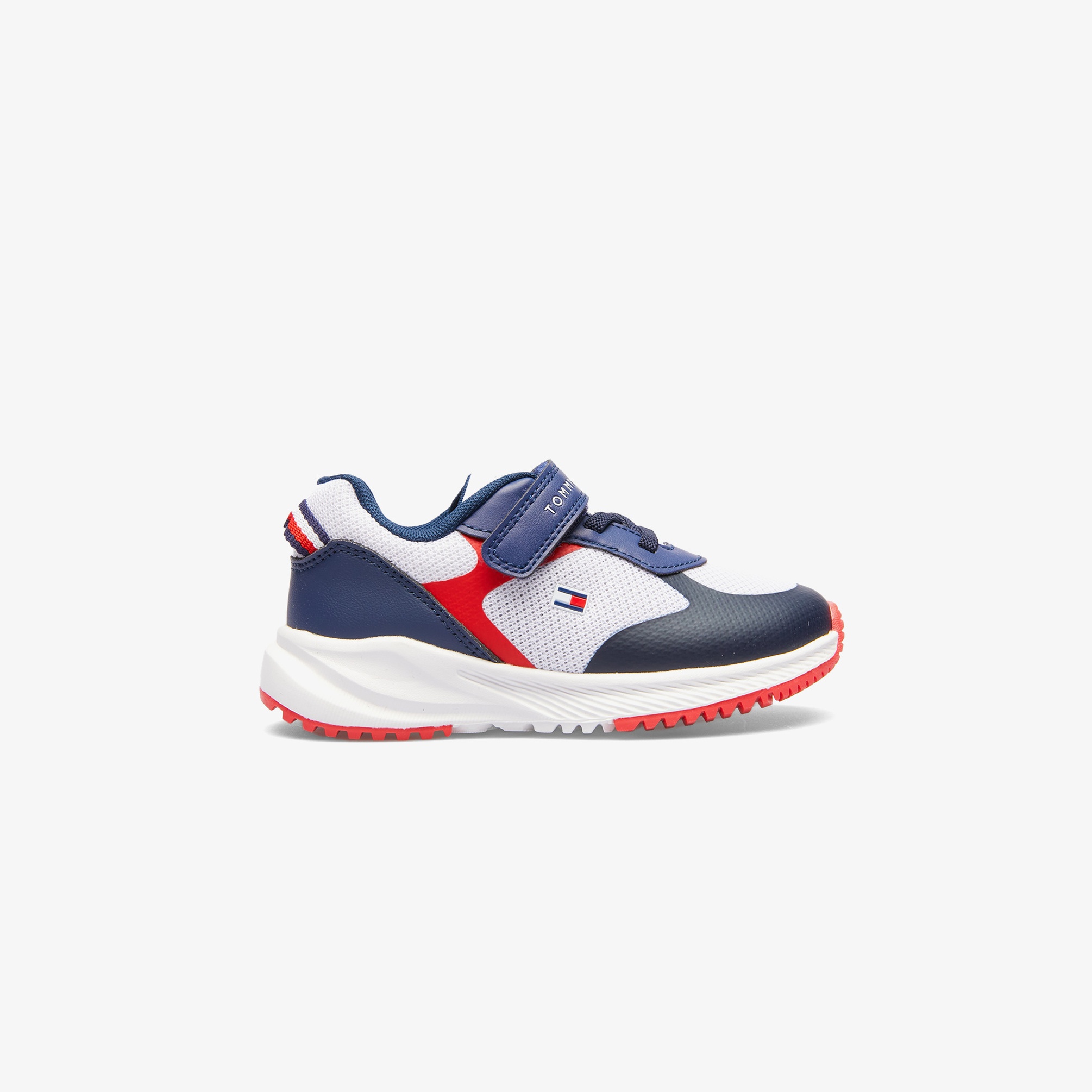  Tommy Hilfiger Flag Low Cut Lace Up Velcro Çocuk Mavi Sneaker