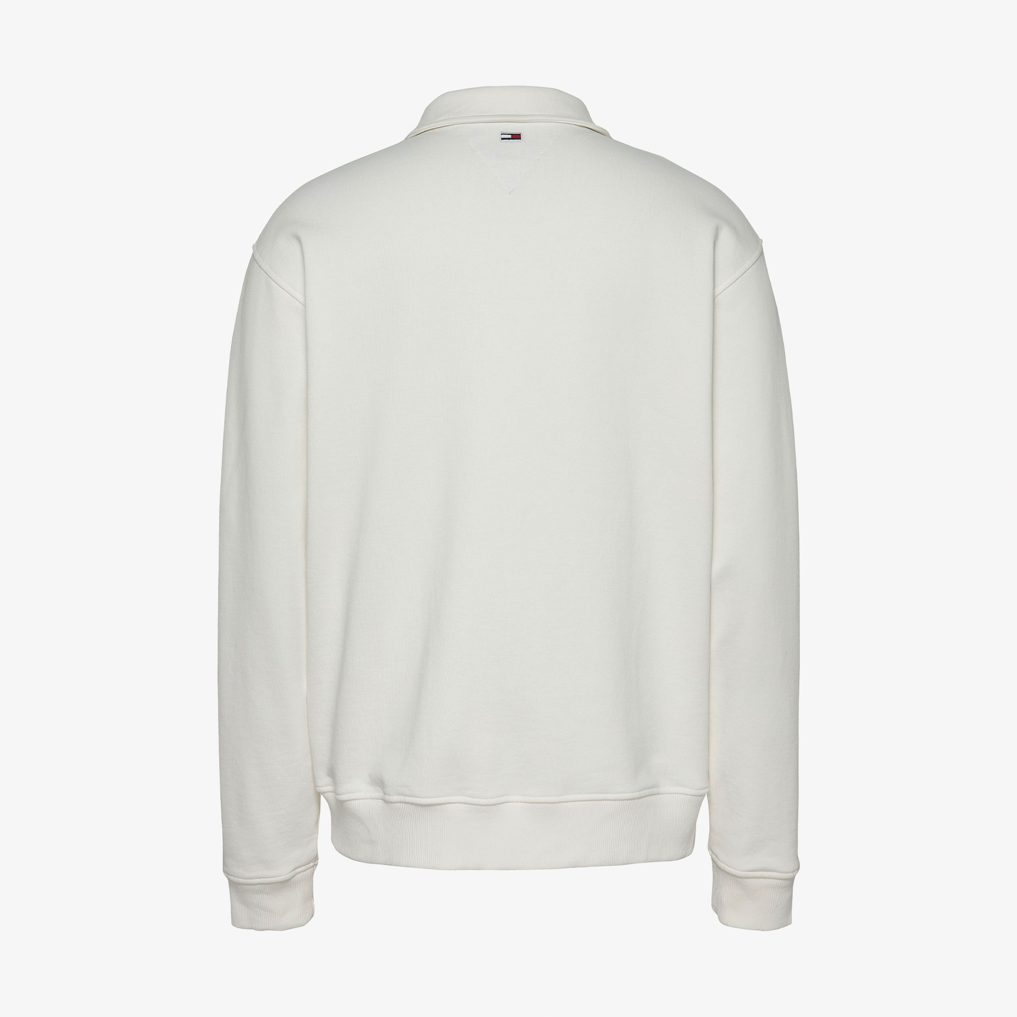  Tommy Hilfiger Tjm 1/4 Zip Towel Patch Polo Erkek Beyaz Sweatshirt