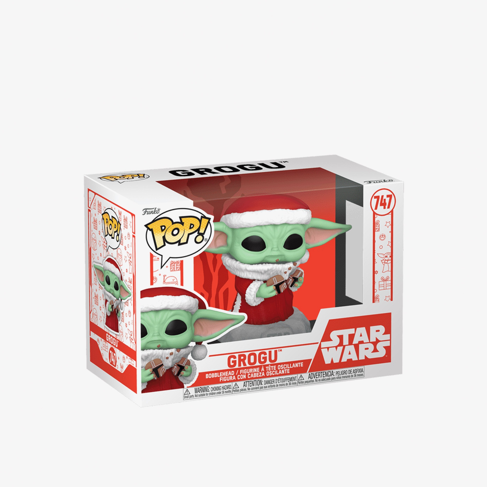  Funko POP Star Wars: Holiday - Grogu with Christmas Cookie Renkli Figür