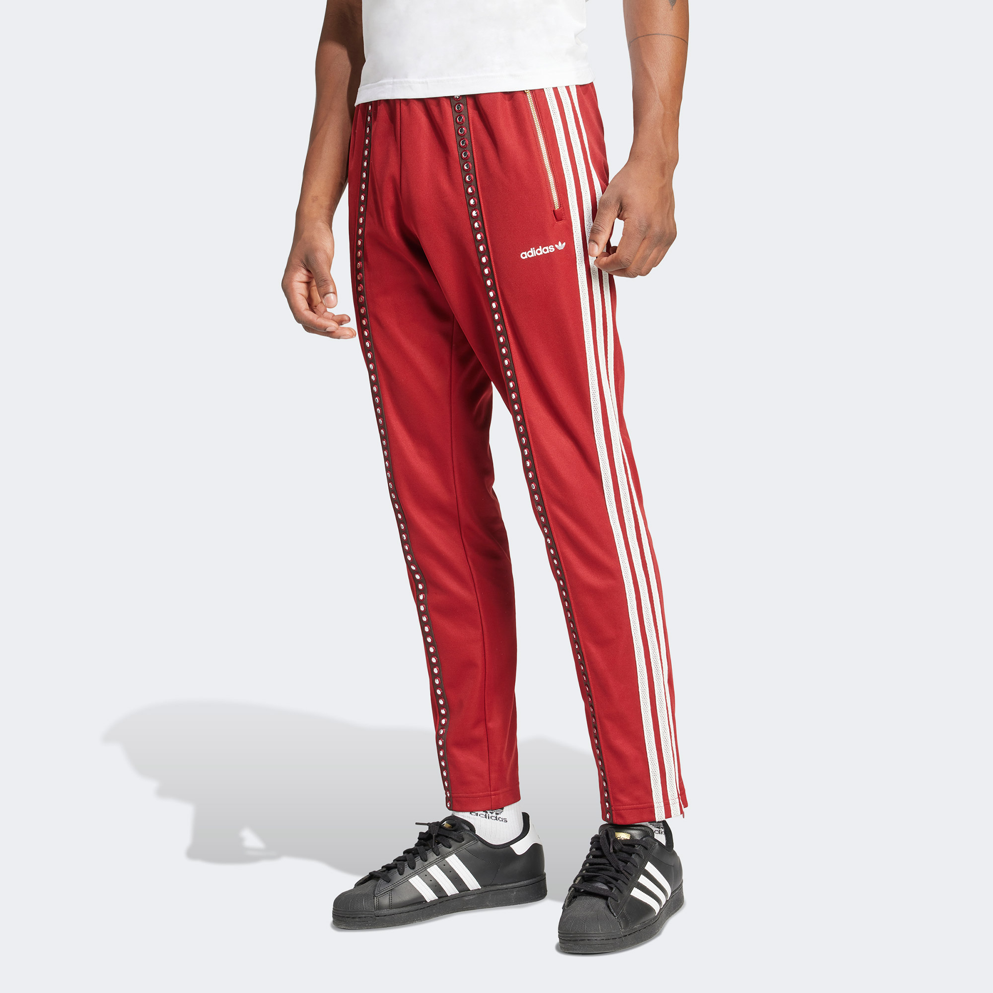 adidas Retro Sport Cricket Inspired Erkek Kırmızı Eşofman Altı
