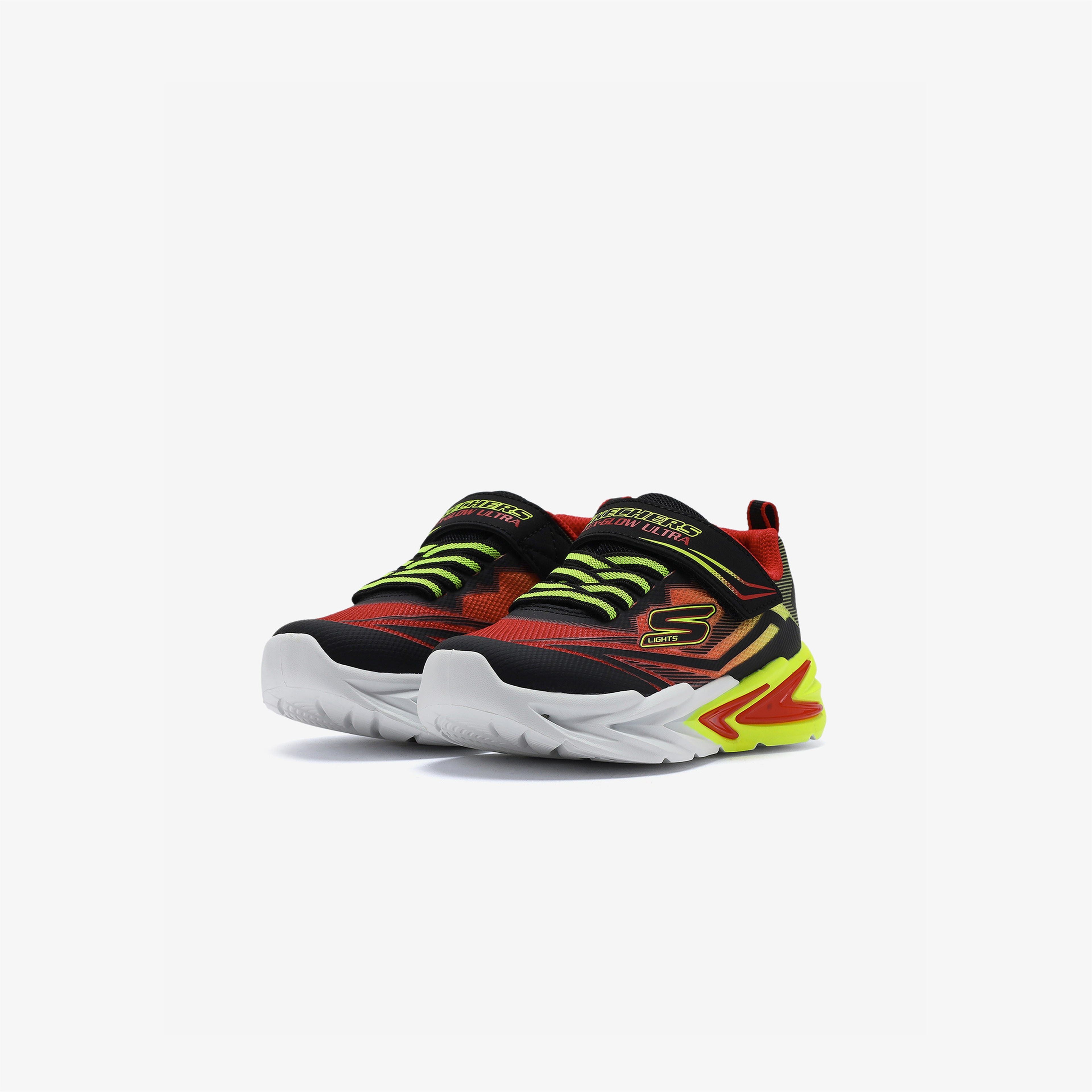 Skechers Flexglow Ultra Çocuk Siyah Işıklı Spor Ayakkabı