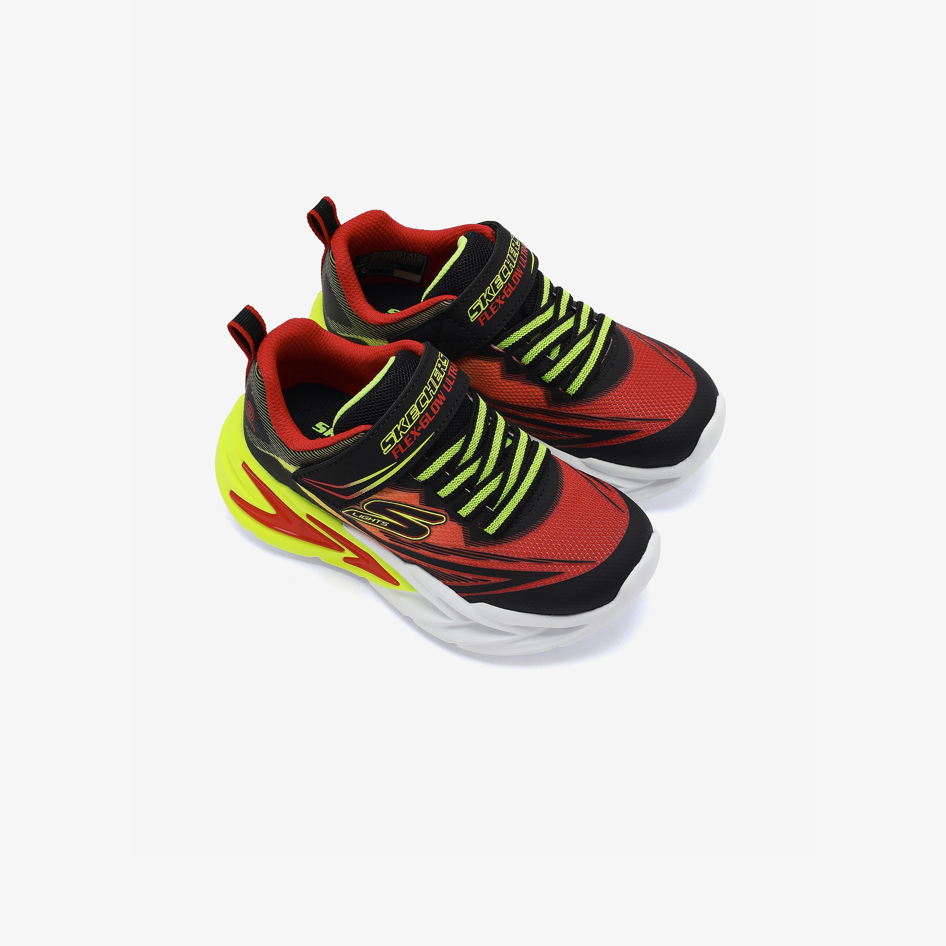 Skechers Flexglow Ultra Çocuk Siyah Işıklı Spor Ayakkabı
