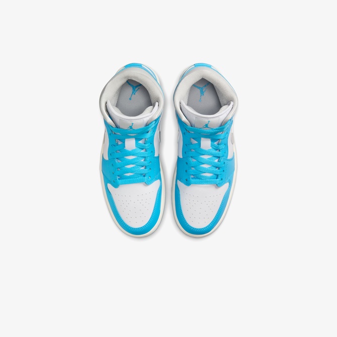  Nike Air Jordan 1 Mid Kadın Mavi Bilekli Sneaker