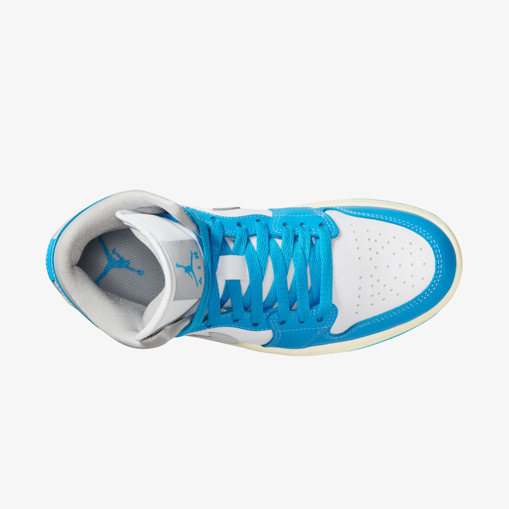  Nike Air Jordan 1 Mid Kadın Mavi Bilekli Sneaker