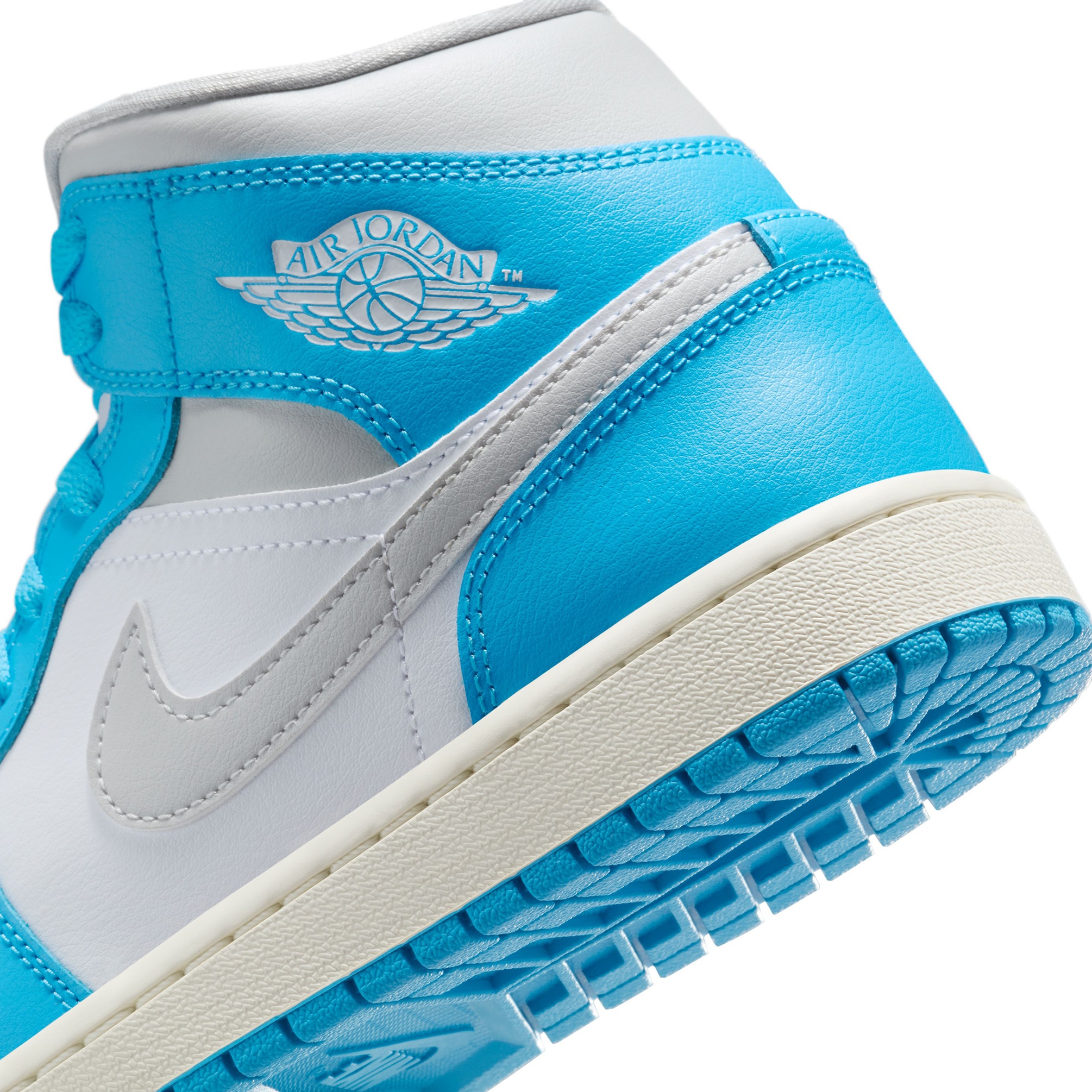  Nike Air Jordan 1 Mid Kadın Mavi Bilekli Sneaker