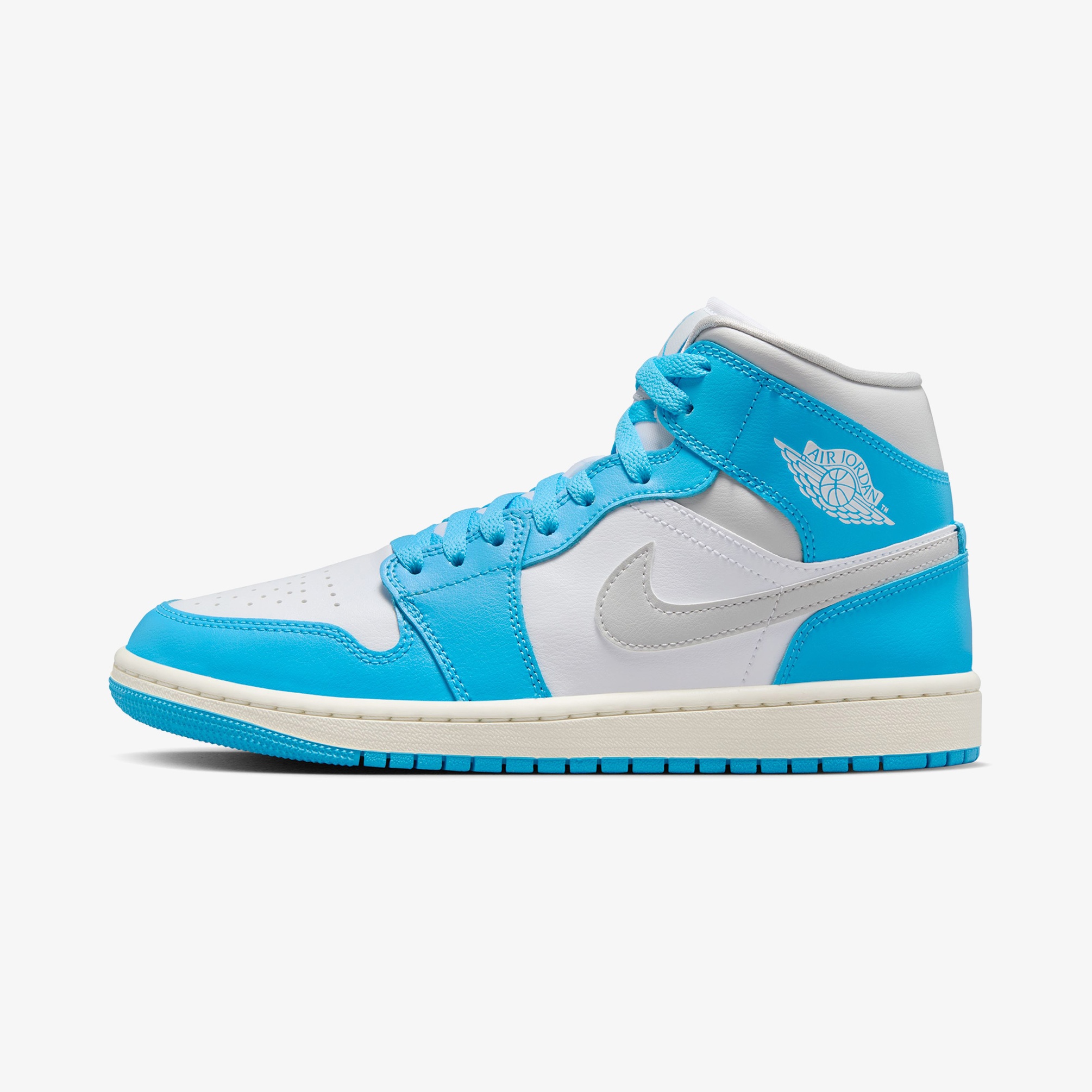  Nike Air Jordan 1 Mid Kadın Mavi Bilekli Sneaker