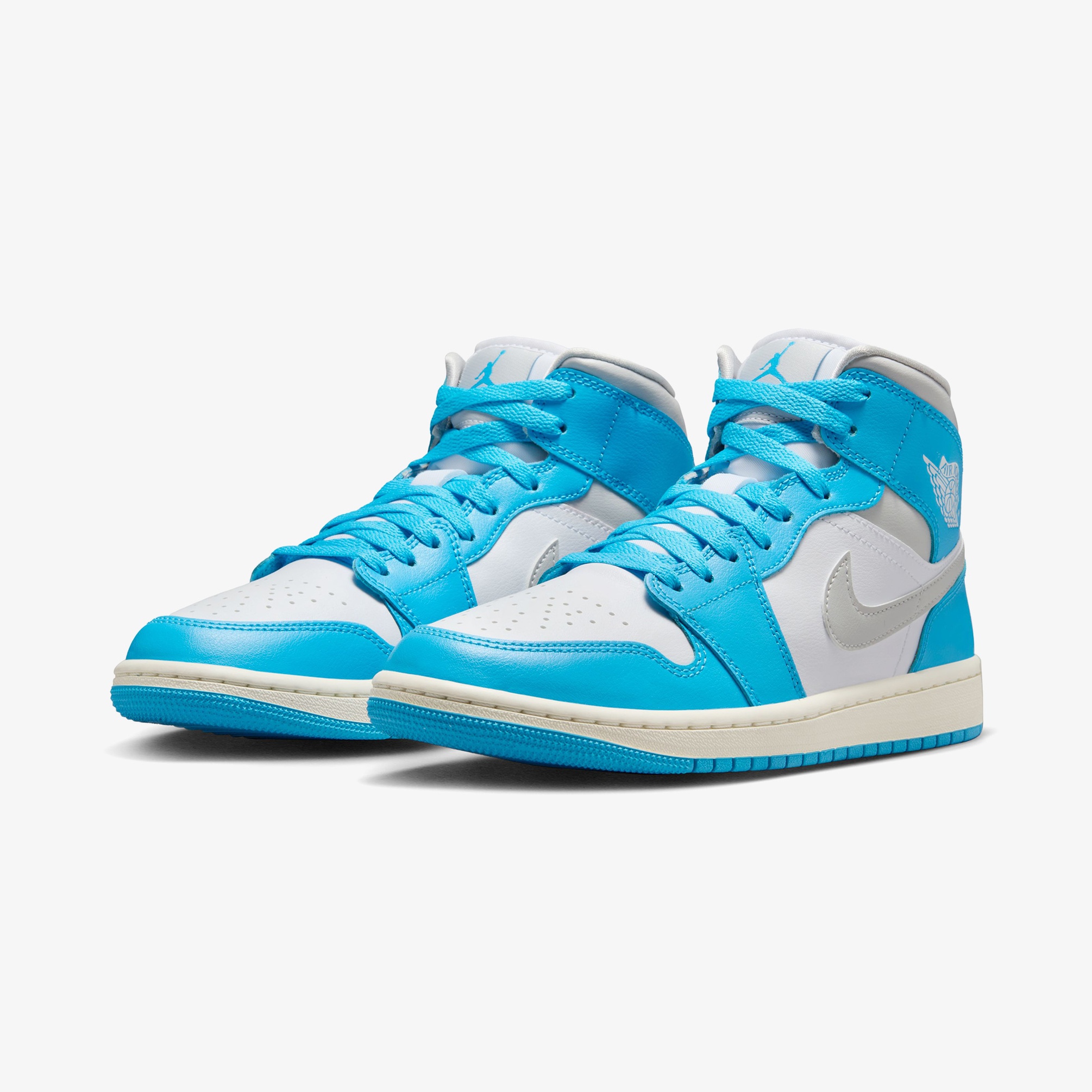  Nike Air Jordan 1 Mid Kadın Mavi Bilekli Sneaker