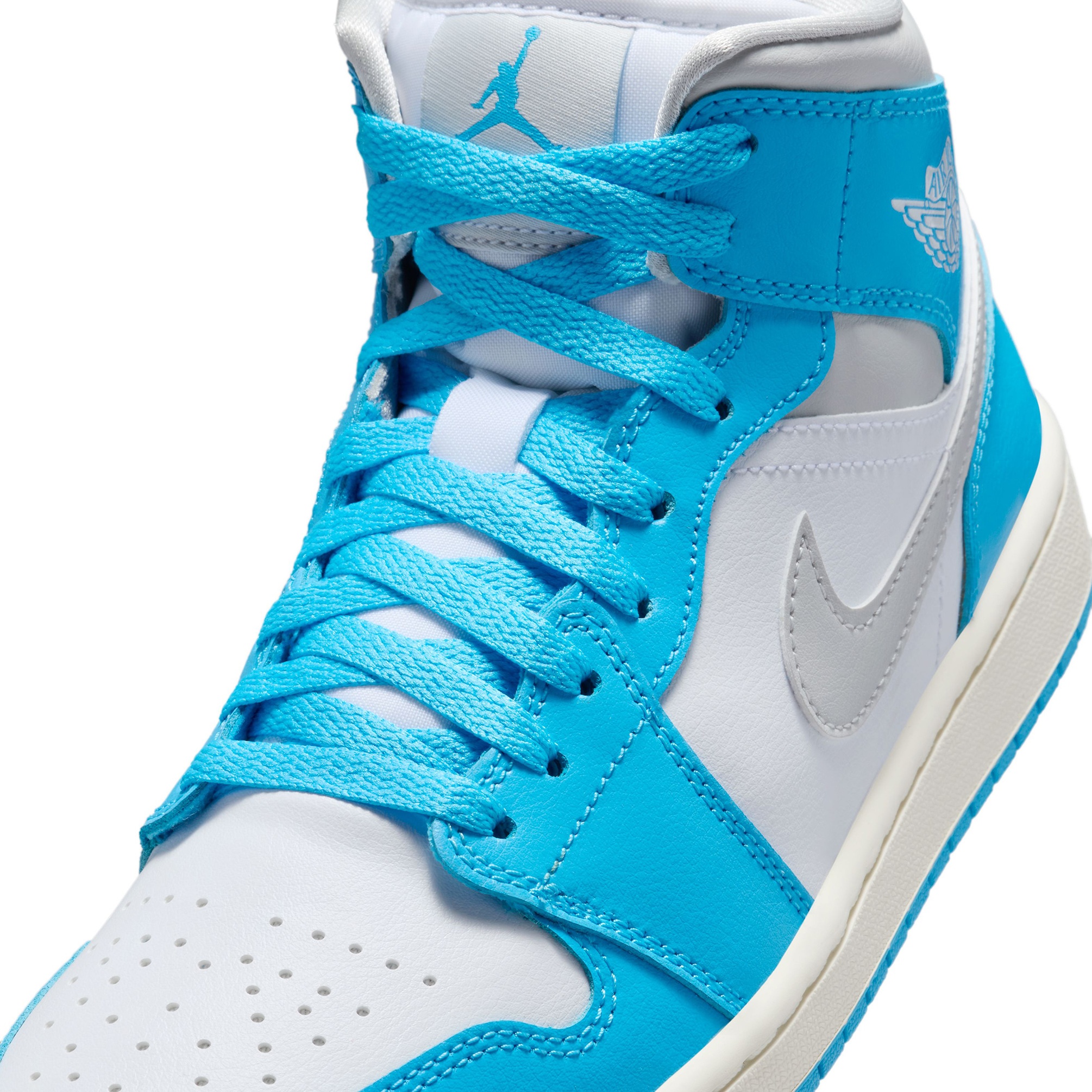  Nike Air Jordan 1 Mid Kadın Mavi Bilekli Sneaker