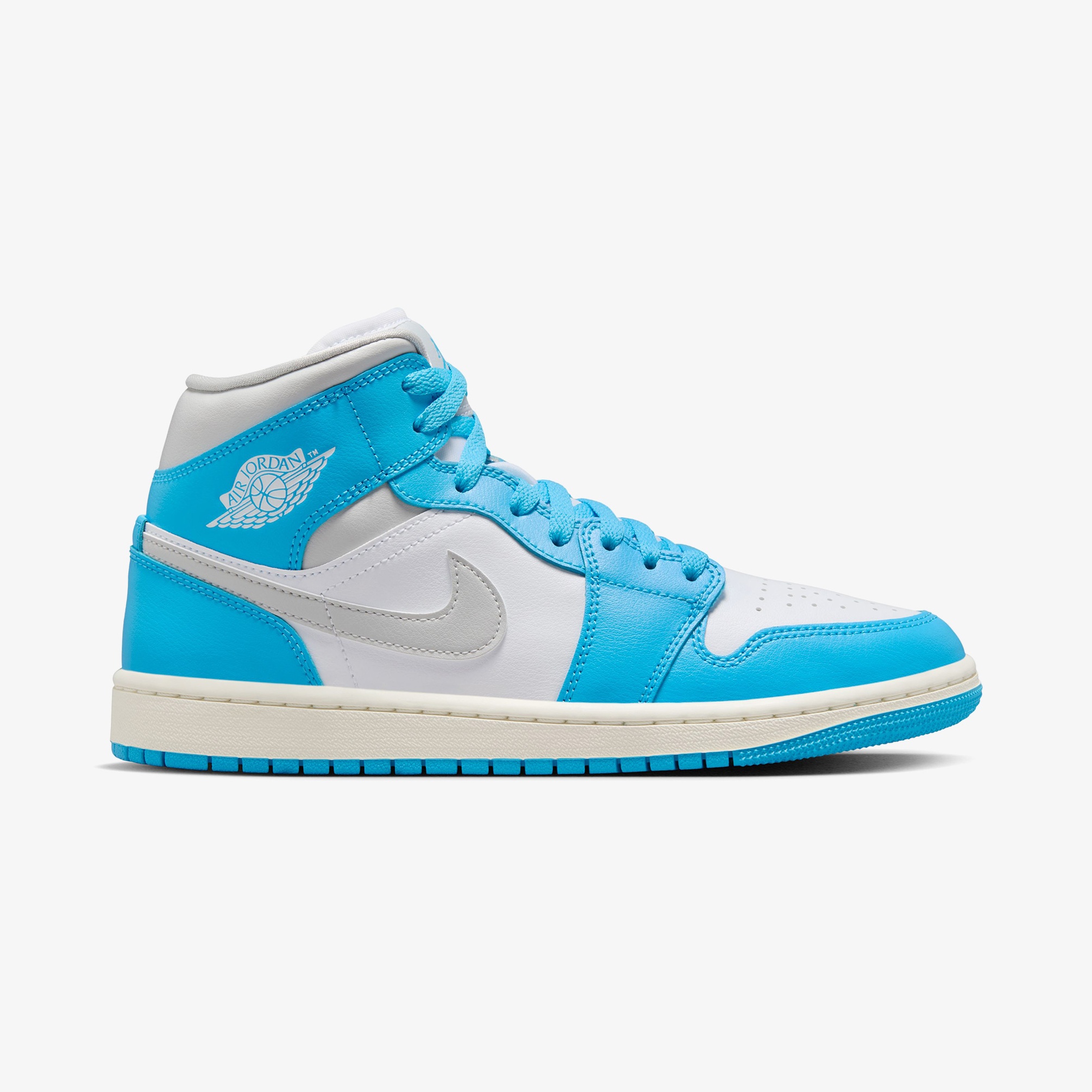  Nike Air Jordan 1 Mid Kadın Mavi Bilekli Sneaker