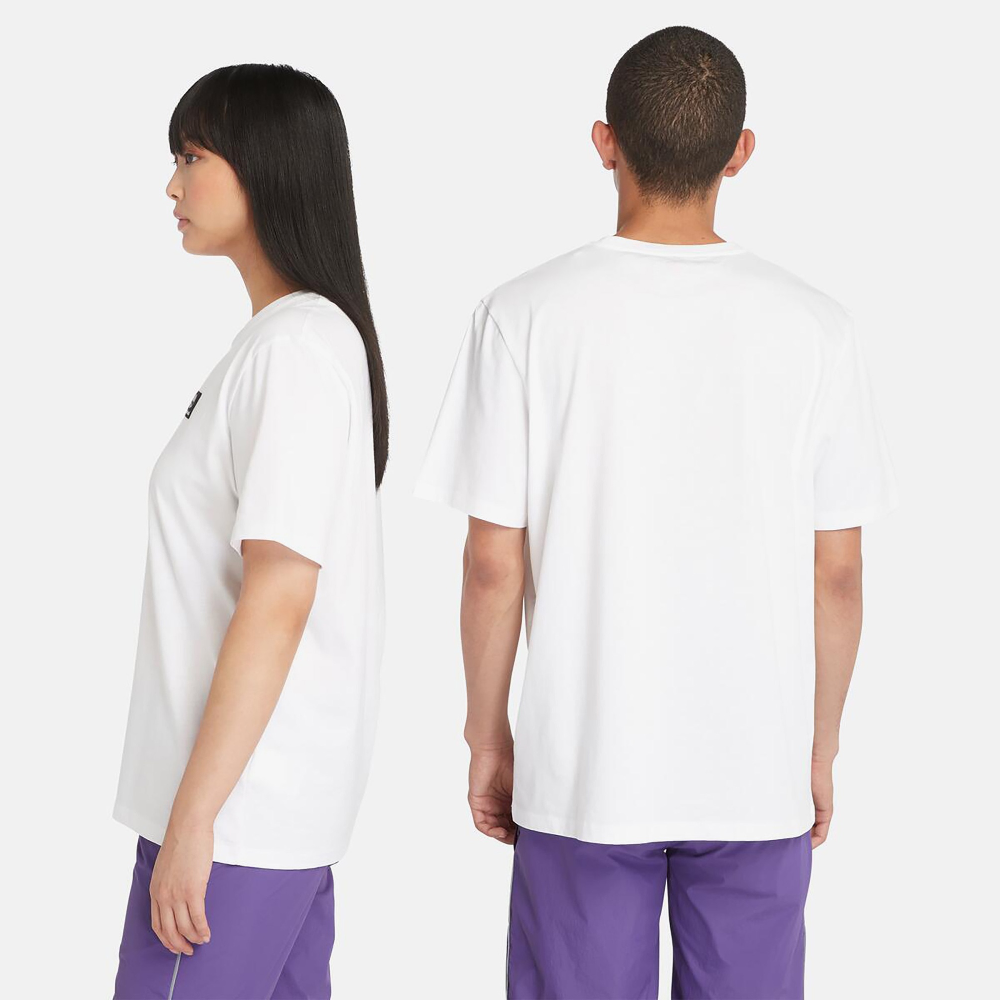  Timberland Sleeve Woven Badge Erkek Beyaz T-Shirt