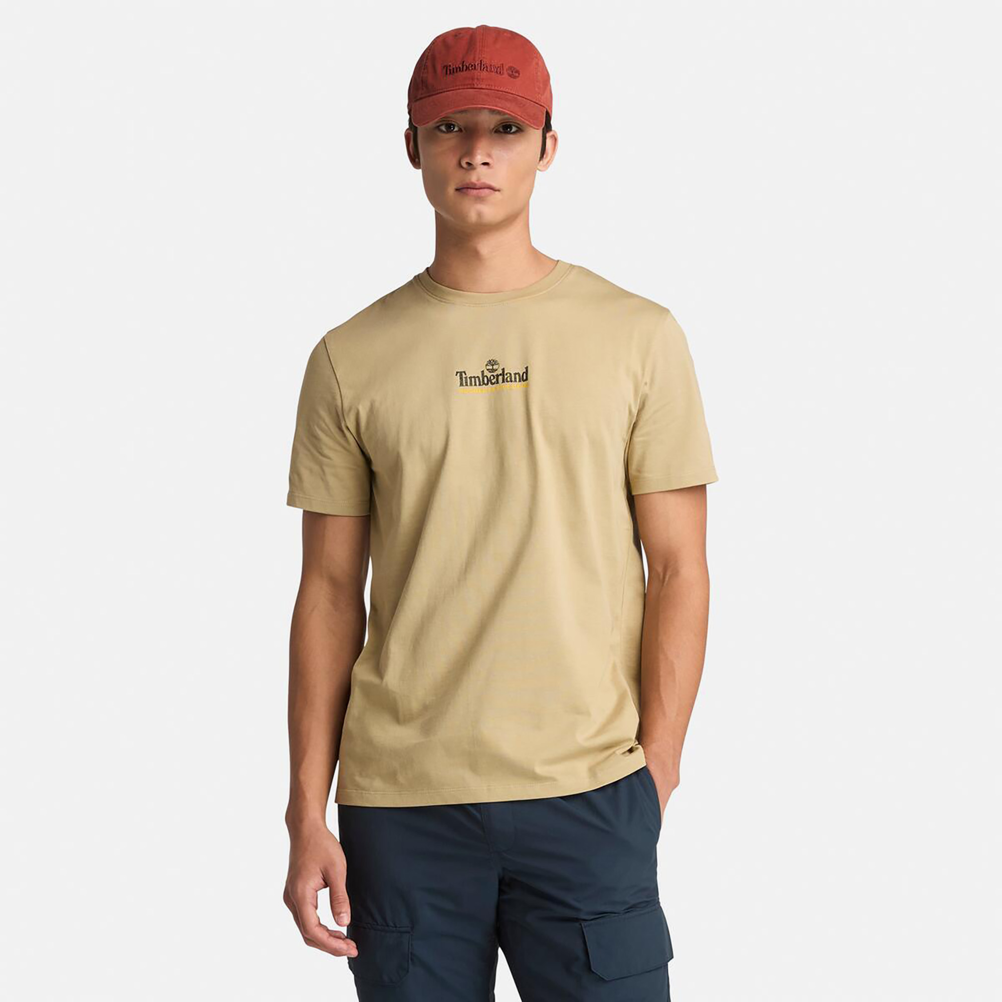 Timberland Washed Back On The Road Graphic Erkek Krem T-Shirt