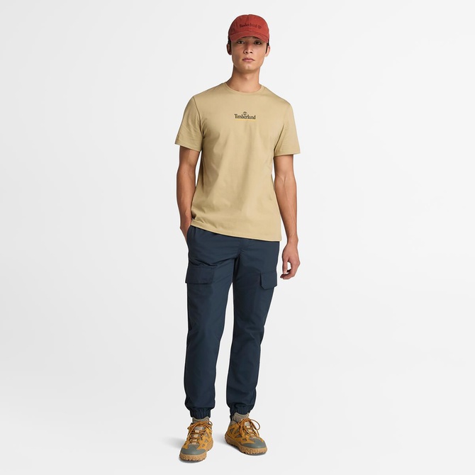  Timberland Washed Back On The Road Graphic Erkek Krem T-Shirt