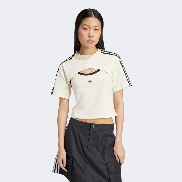 adidas Originals Cut-Out Beyaz Kadın T-Shirt