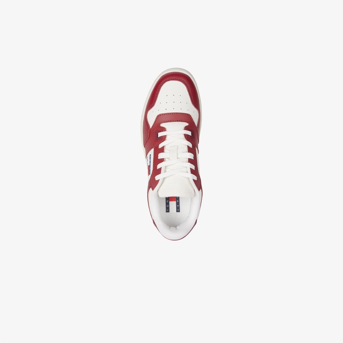  Tommy Hilfiger Jeans Cupsole Leather Kadın Kırmızı Spor Ayakkabı