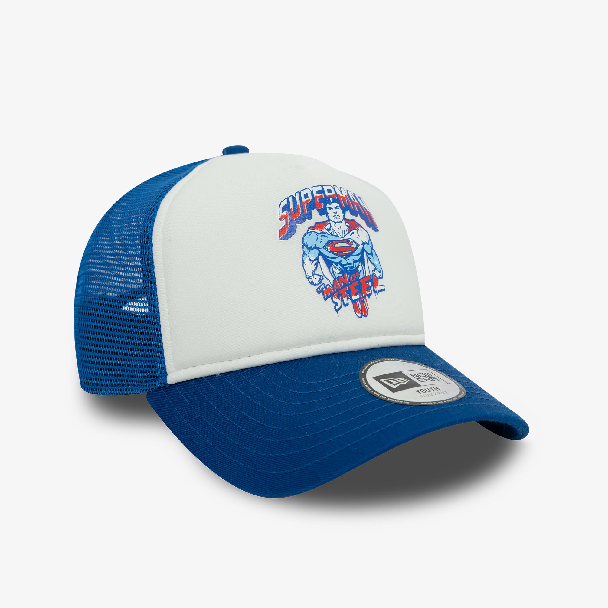  New Era 9Forty DC Superman Man Of Steel Çocuk Beyaz Şapka