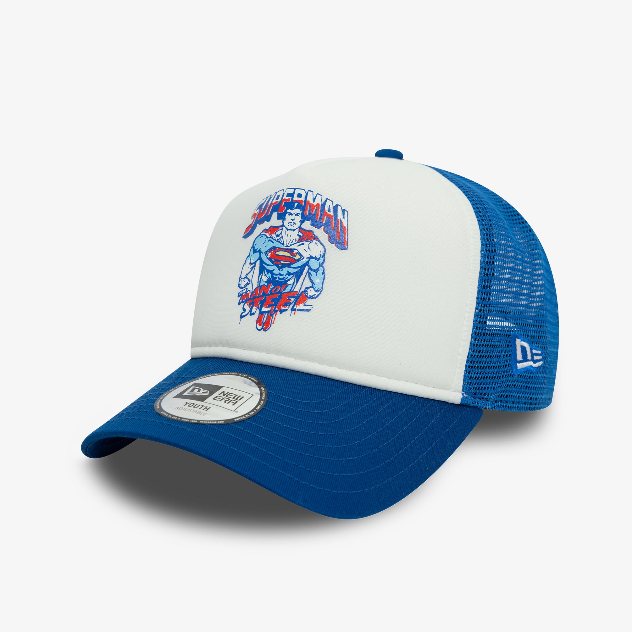  New Era 9Forty DC Superman Man Of Steel Çocuk Beyaz Şapka