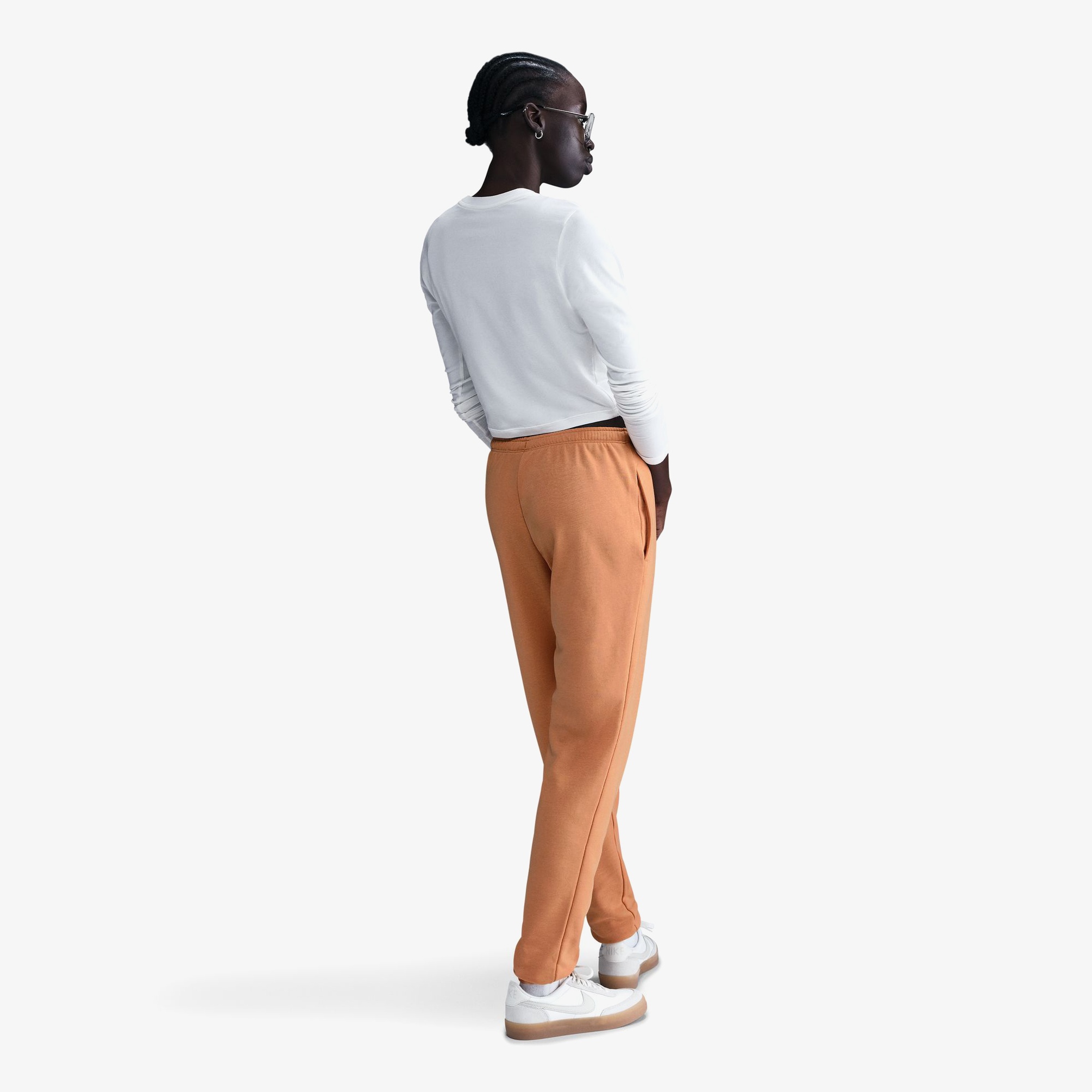  Nike Sportswear Chill Knit Kadın Turuncu Eşofman Altı