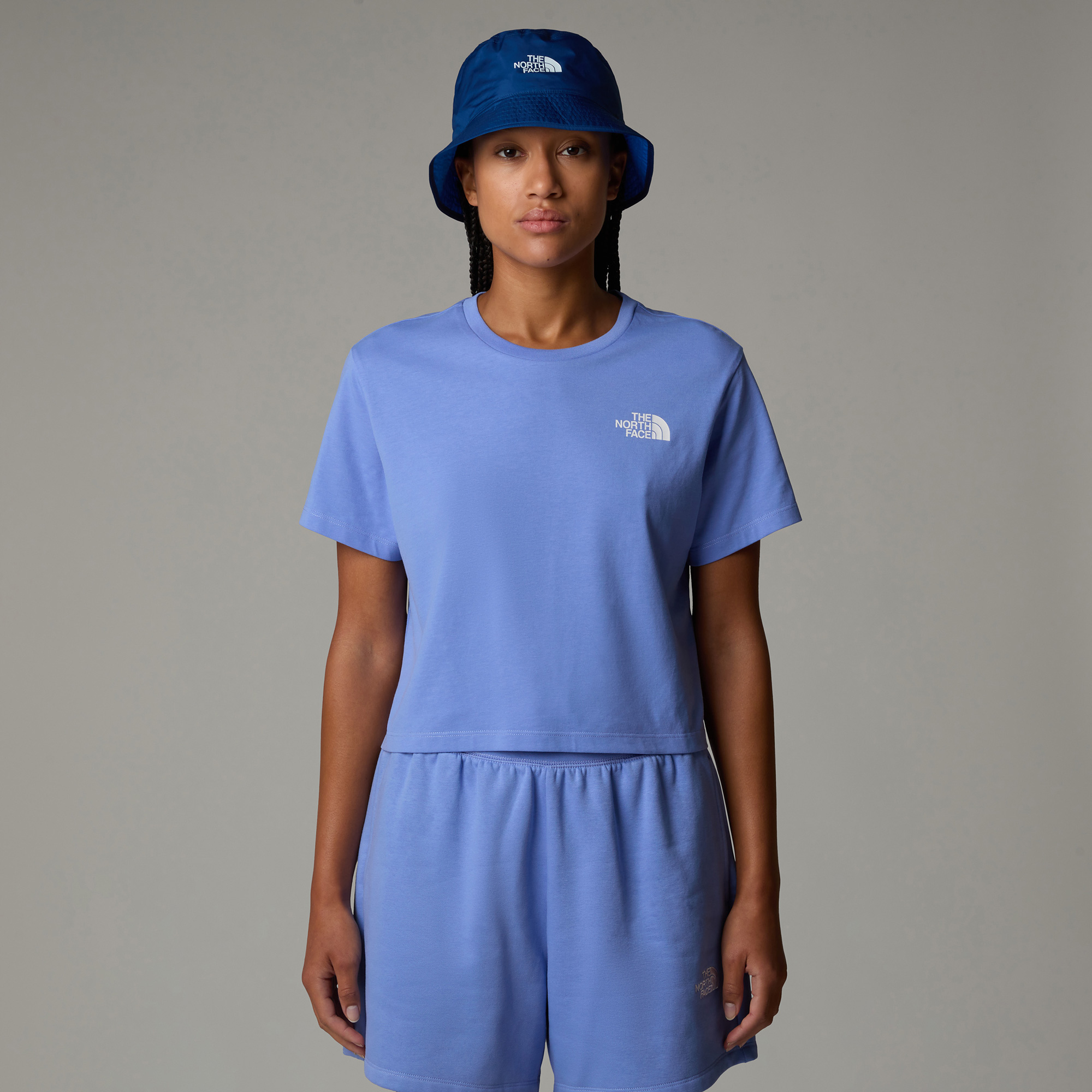 The North Face Sımple Dome Cropped Slim Kadın Mavi  T-Shirt