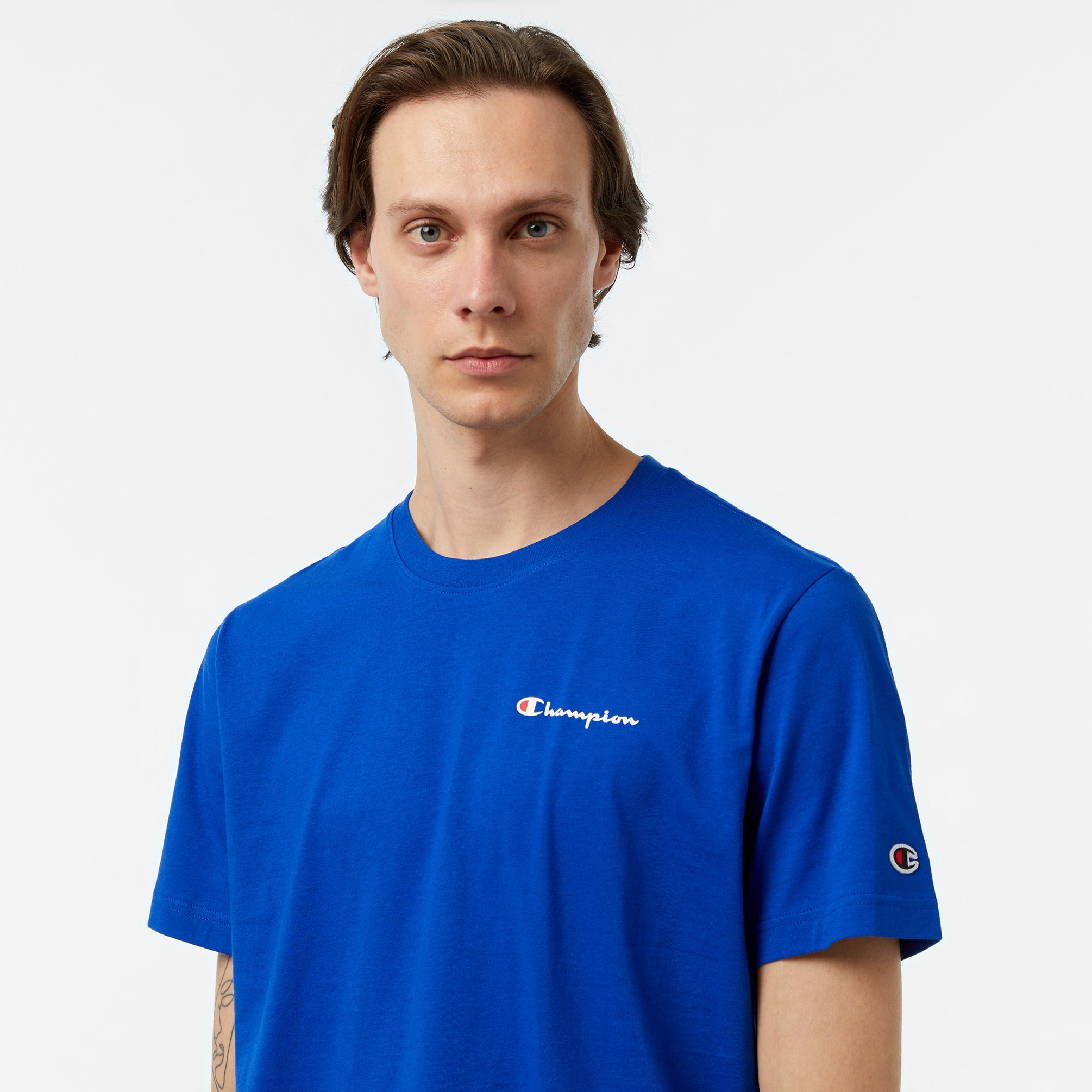  Champion Icons SS Erkek Mavi T-Shirt