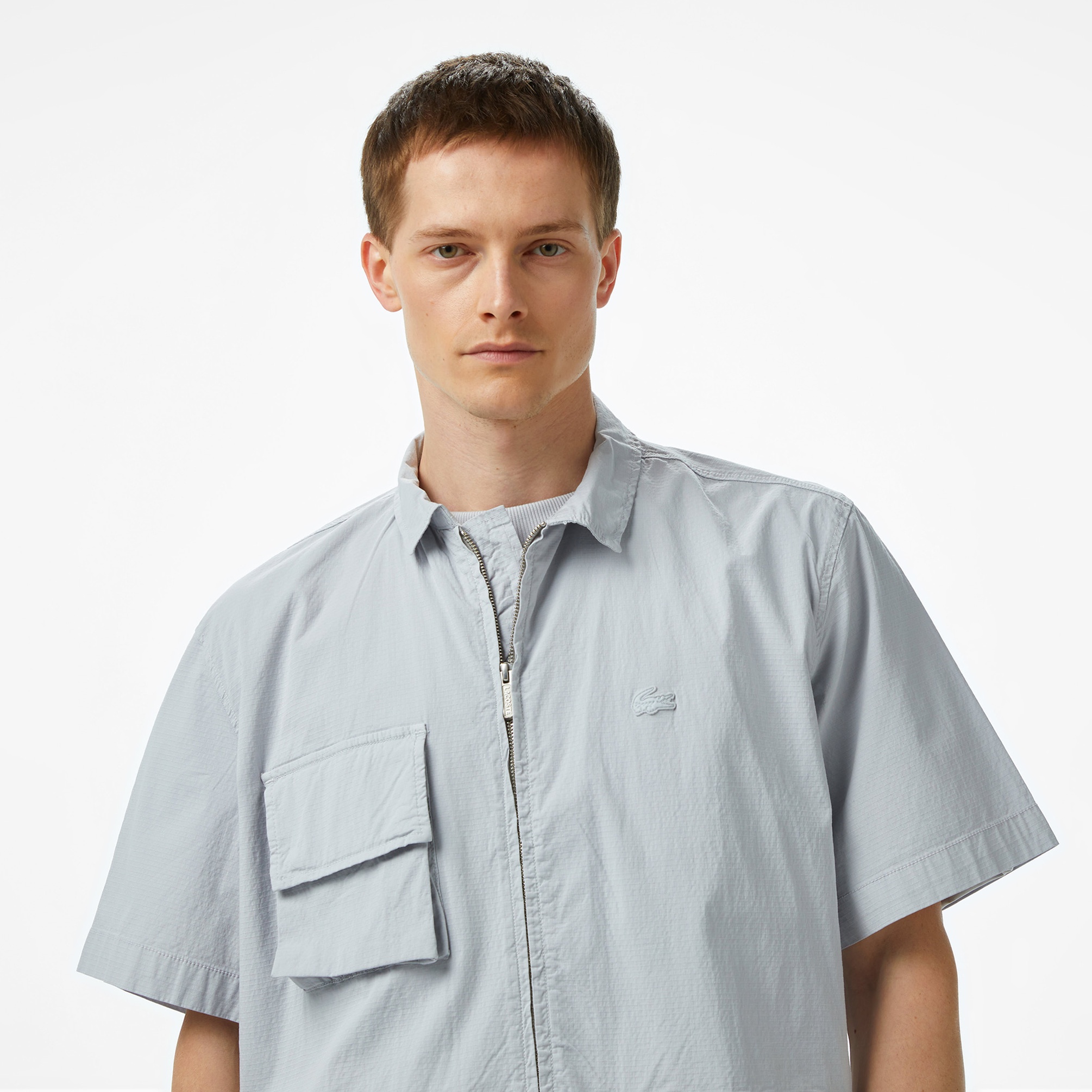  Lacoste House of SuperStep x Lacoste Erkek Gri Gömlek