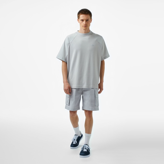  Lacoste House of SuperStep x Lacoste Erkek Gri T-Shirt